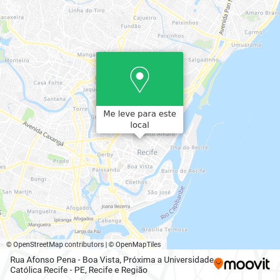 Rua Afonso Pena - Boa Vista, Próxima a Universidade Católica Recife - PE mapa