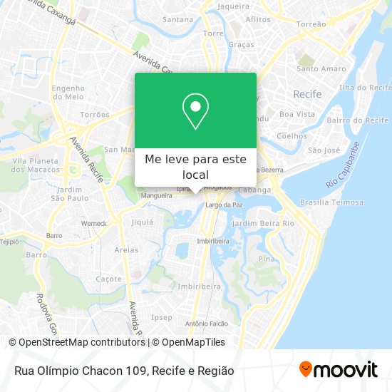 Rua Olímpio Chacon 109 mapa