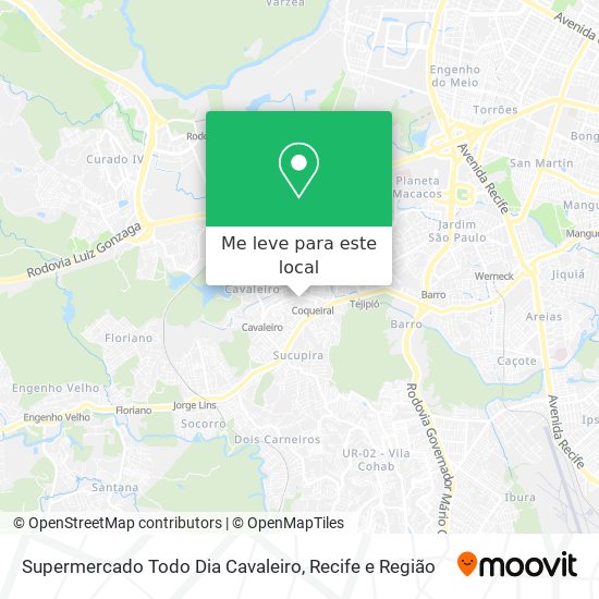 Supermercado Todo Dia Cavaleiro mapa