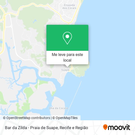 Bar da Zilda - Praia de Suape mapa