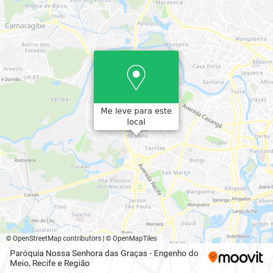 Paróquia Nossa Senhora das Graças - Engenho do Meio mapa