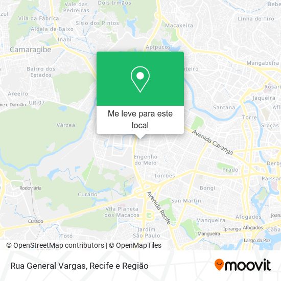 Rua General Vargas mapa