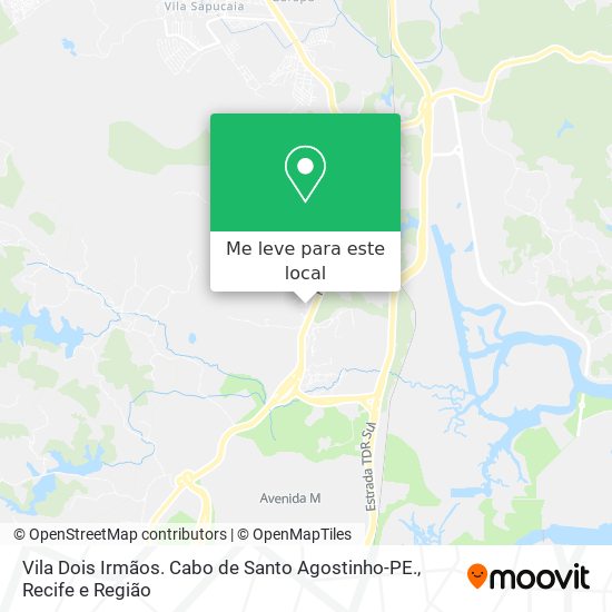 Vila Dois Irmãos. Cabo de Santo Agostinho-PE. mapa