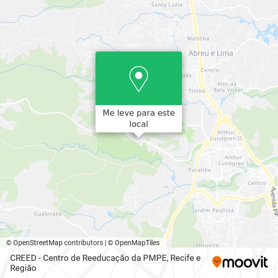 CREED - Centro de Reeducação da PMPE mapa