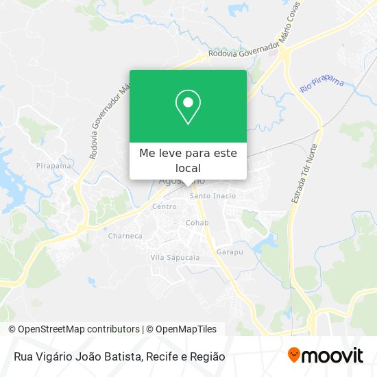 Rua Vigário João Batista mapa