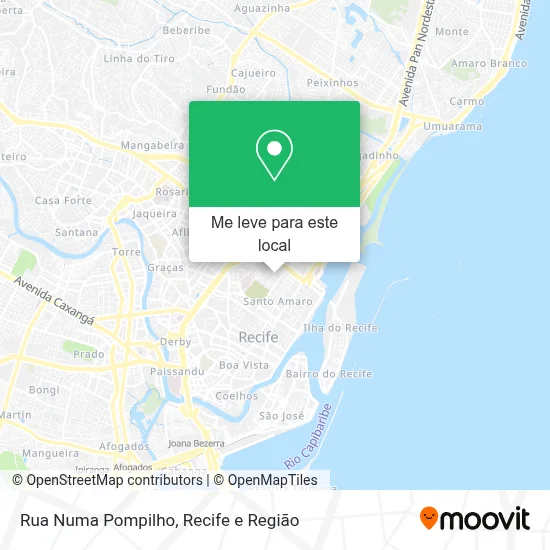 Rua Numa Pompilho mapa