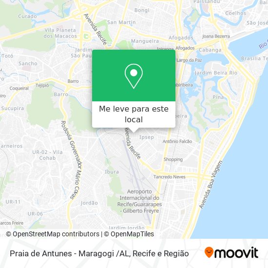 Praia de Antunes - Maragogi /AL mapa
