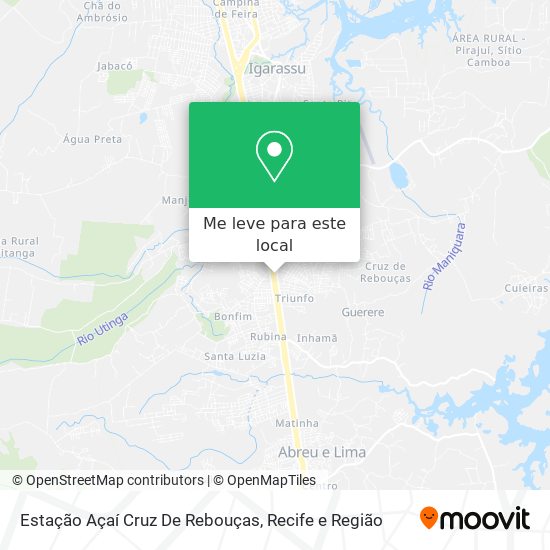 Estação Açaí Cruz De Rebouças mapa