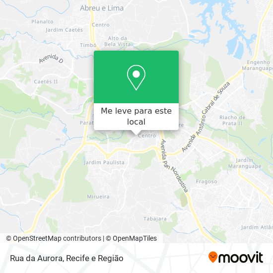 Rua da Aurora mapa