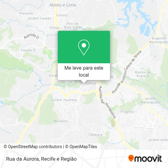 Rua da Aurora mapa