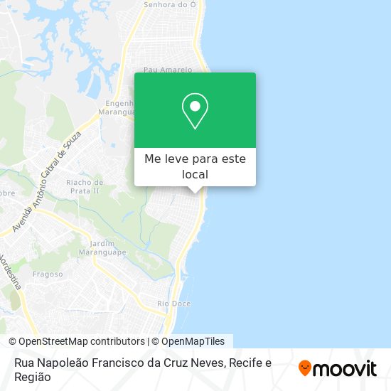 Rua Napoleão Francisco da Cruz Neves mapa