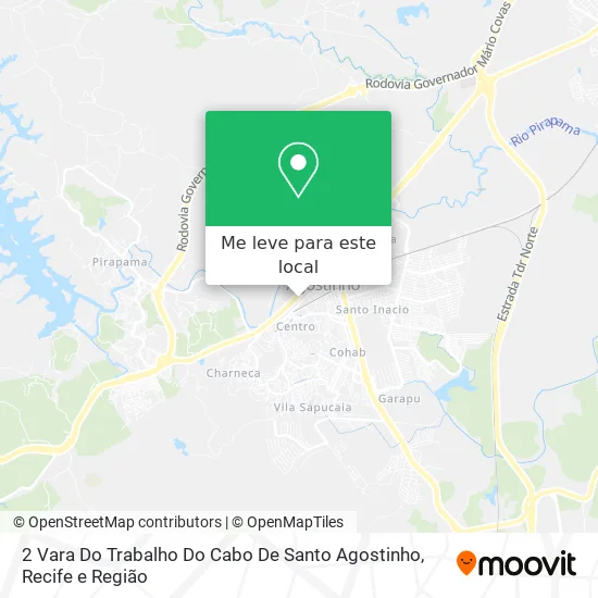 2 Vara Do Trabalho Do Cabo De Santo Agostinho mapa