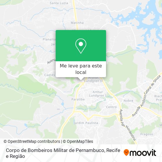 Corpo de Bombeiros Militar de Pernambuco mapa