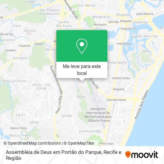 Assembléia de Deus em Portão do Parque mapa
