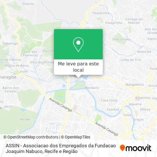 ASSIN - Associacao dos Empregados da Fundacao Joaquim Nabuco mapa