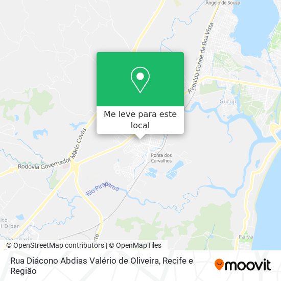 Rua Diácono Abdias Valério de Oliveira mapa