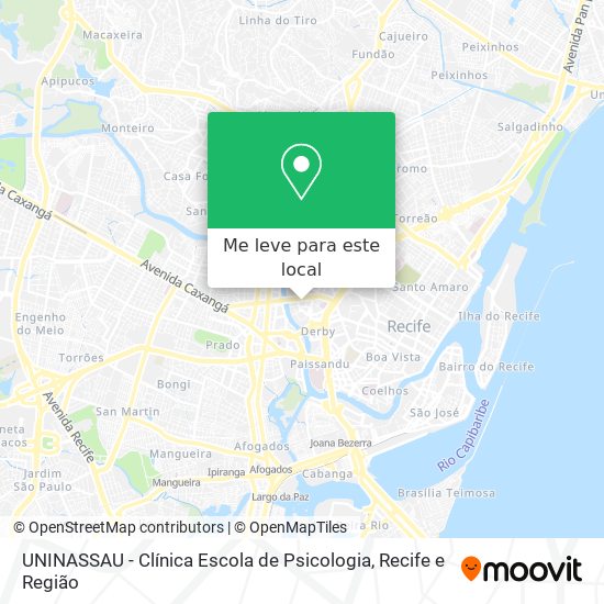 UNINASSAU - Clínica Escola de Psicologia mapa