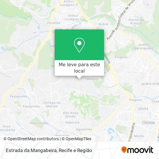 Estrada da Mangabeira mapa
