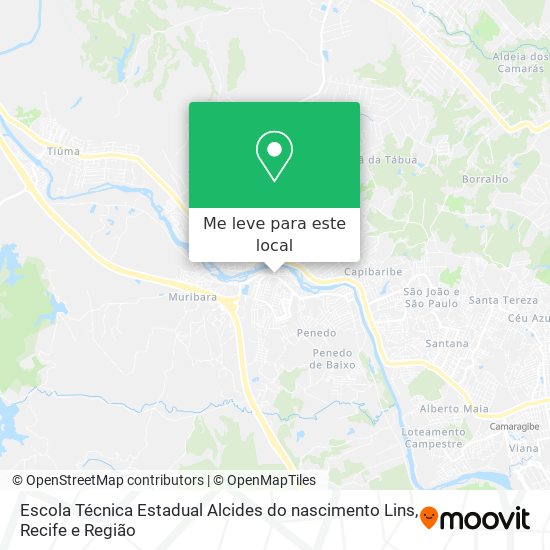 Escola Técnica Estadual Alcides do nascimento Lins mapa