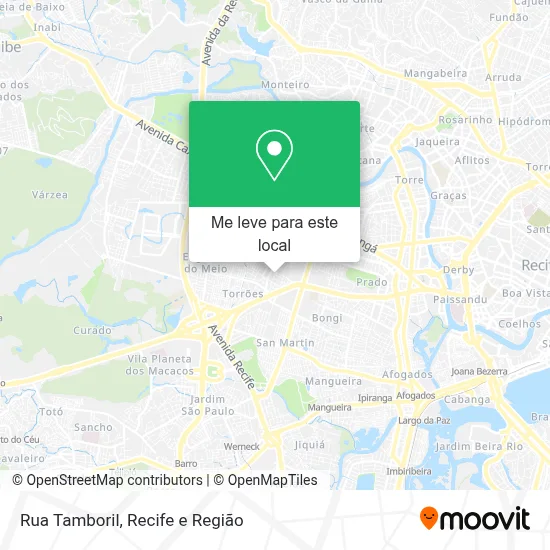 Rua Tamboril mapa