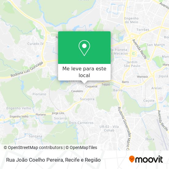 Rua João Coelho Pereira mapa