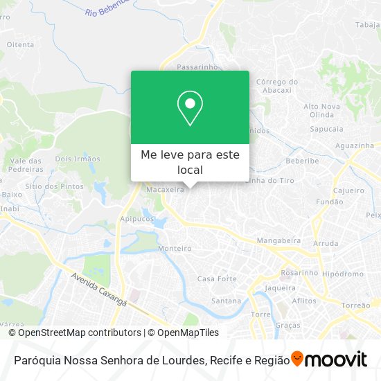 Paróquia Nossa Senhora de Lourdes mapa