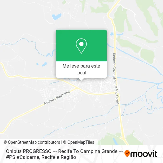 Onibus PROGRESSO --- Recife To Campina Grande --- #PS #Calceme mapa