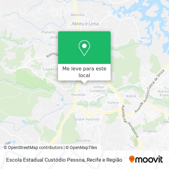 Escola Estadual Custódio Pessoa mapa