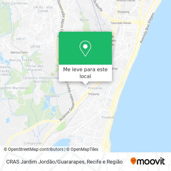 CRAS Jardim Jordão/Guararapes mapa