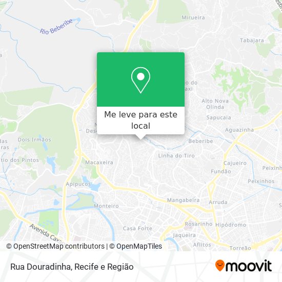 Rua Douradinha mapa