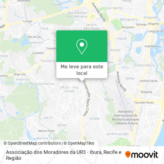 Associação dos Moradores da UR3 - Ibura mapa
