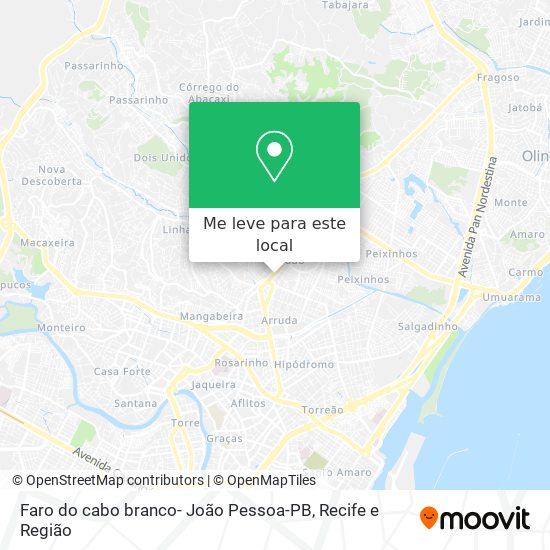 Faro do cabo branco- João Pessoa-PB mapa