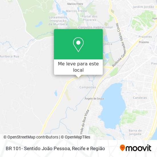 BR 101- Sentido João Pessoa mapa