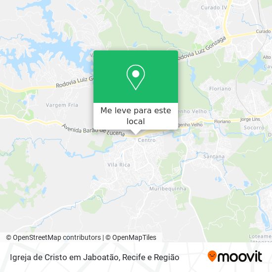 Igreja de Cristo em Jaboatão mapa