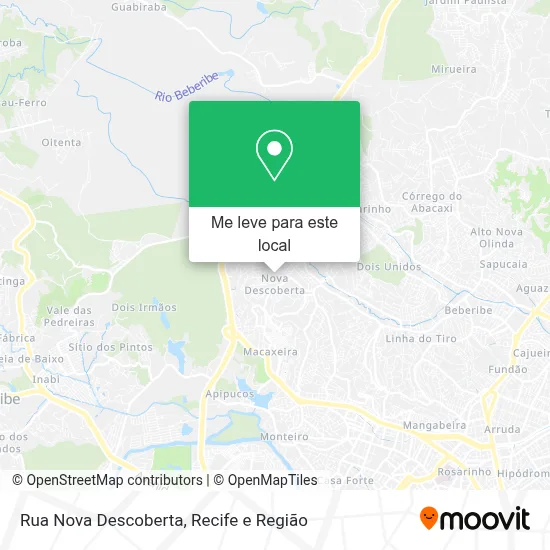 Rua Nova Descoberta mapa