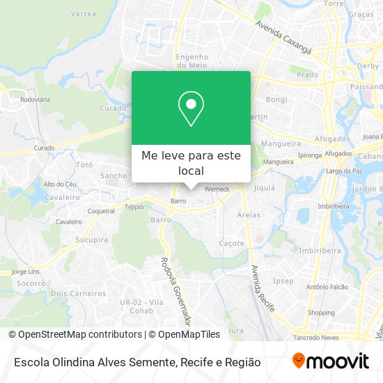 Escola Olindina Alves Semente mapa