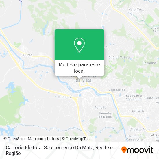 Cartório Eleitoral São Lourenço Da Mata mapa