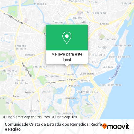 Comunidade Cristã da Estrada dos Remédios mapa