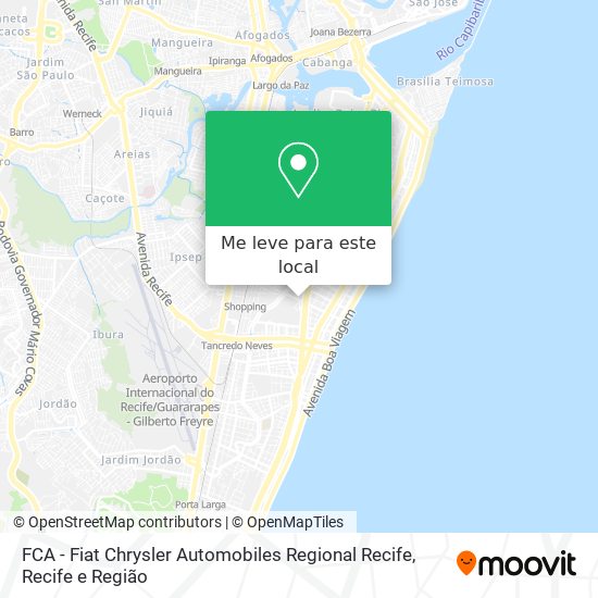 FCA - Fiat Chrysler Automobiles Regional Recife mapa