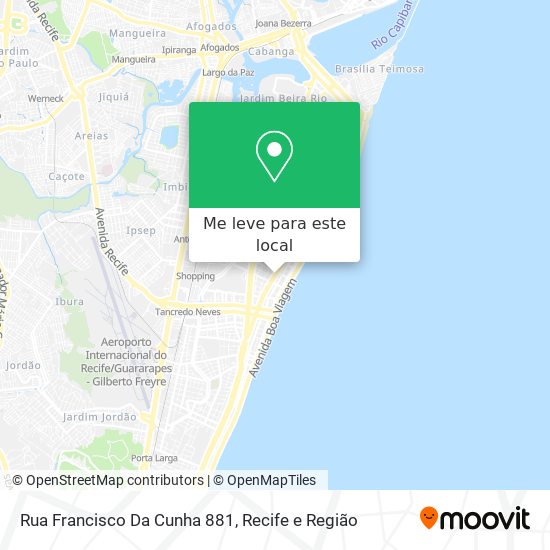 Rua Francisco Da Cunha 881 mapa