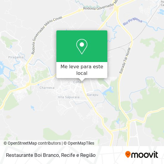 Restaurante Boi Branco mapa