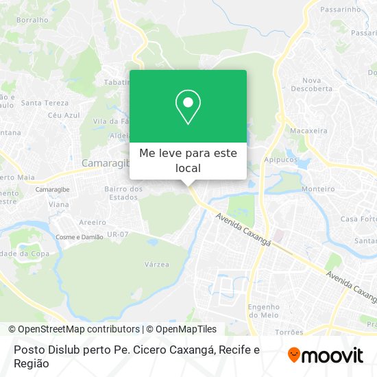 Posto Dislub perto Pe. Cicero Caxangá mapa