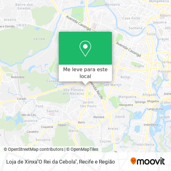 Loja de Xinxa"O Rei da Cebola" mapa