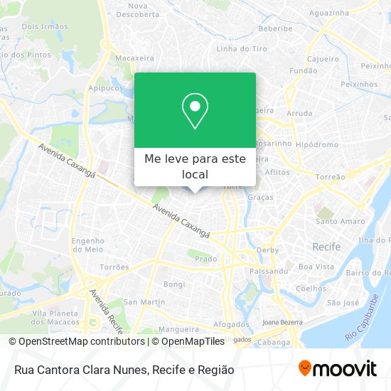 Rua Cantora Clara Nunes mapa