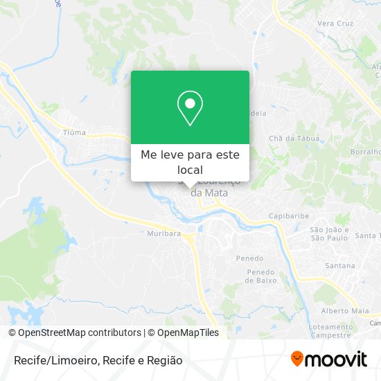 Recife/Limoeiro mapa