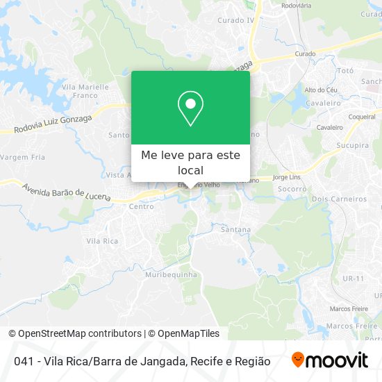 041 - Vila Rica / Barra de Jangada mapa