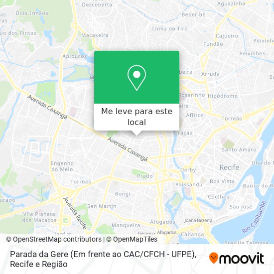 Parada da Gere (Em frente ao CAC / CFCH - UFPE) mapa