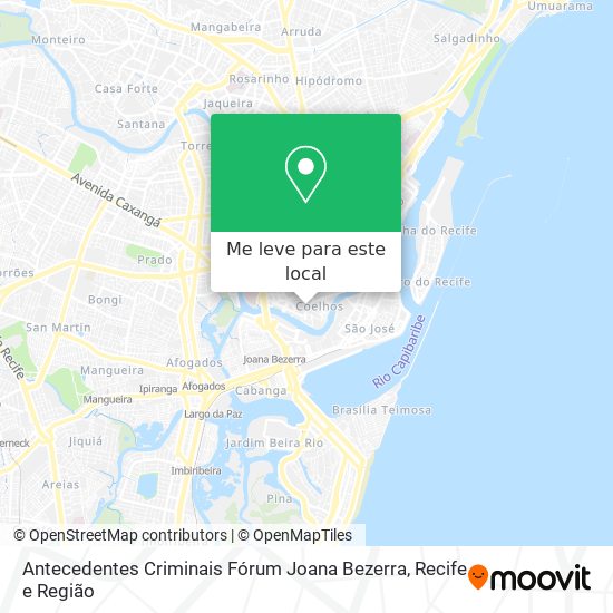 Antecedentes Criminais Fórum Joana Bezerra mapa