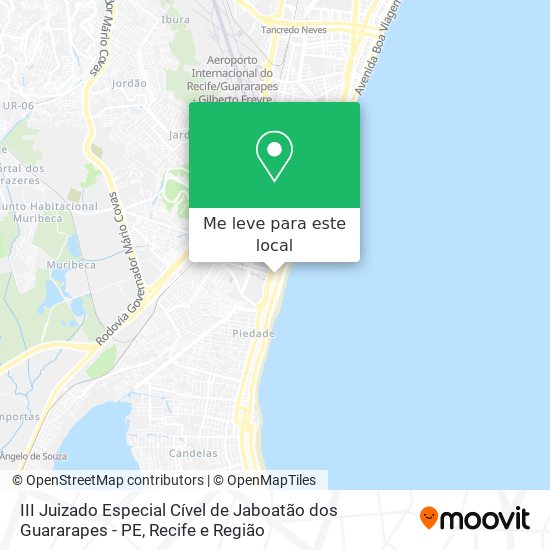 III Juizado Especial Cível de Jaboatão dos Guararapes - PE mapa