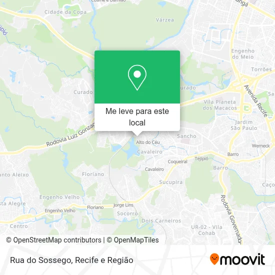 Rua do Sossego mapa